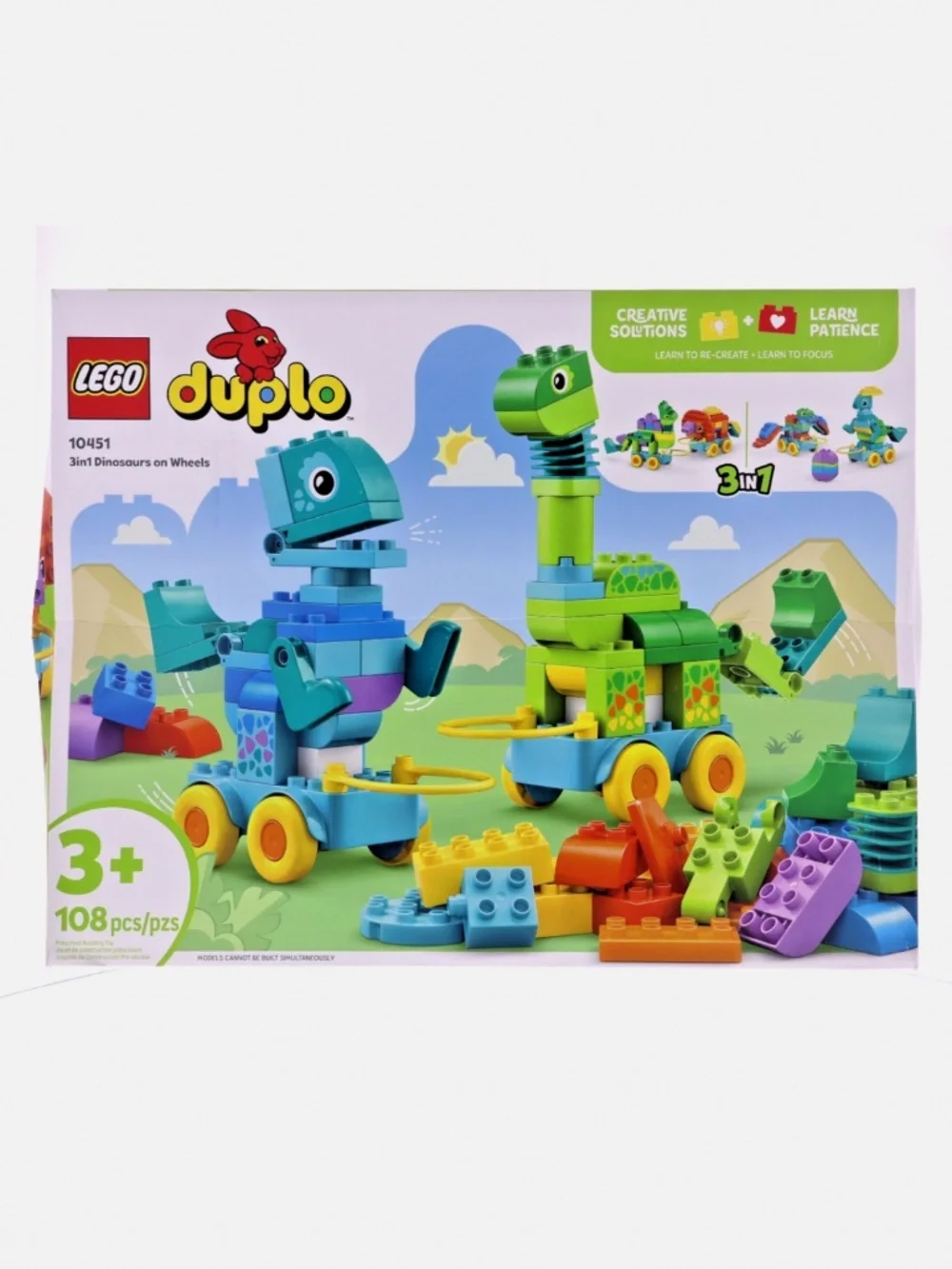 Duplo 3 in 1 Dinosaurs on Wheels